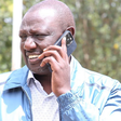 File image of President William Ruto on a phone call