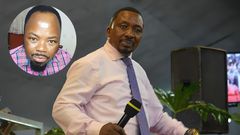 Inset, Tanzanian singer Munishi, photo of a Pastor Ng'ang'a