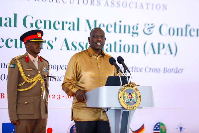 President William Ruto during the 16th Annual General Meeting and Conference of Africa Prosecutors’ Association held in Mombasa County on Monday, January 30, 2023