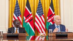 President William Ruto and U.S. President Joe Biden at the White House during Ruto's U.S. state visit