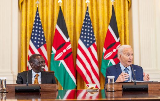 President William Ruto and U.S. President Joe Biden at the White House during Ruto's U.S. state visit