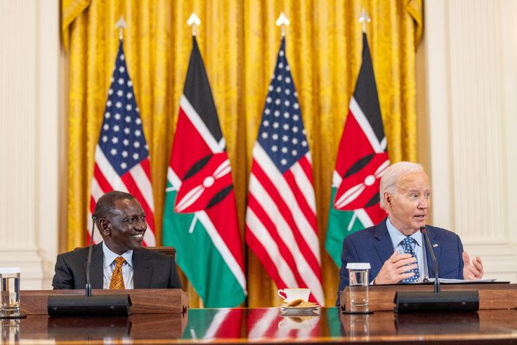 President William Ruto and U.S. President Joe Biden at the White House during Ruto's U.S. state visit