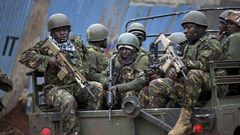 KDF soldiers during a patrol