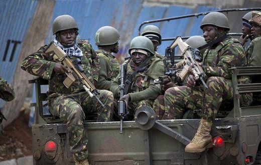 KDF soldiers during a patrol