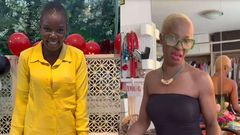 A side by side image of Rosie and Nyako