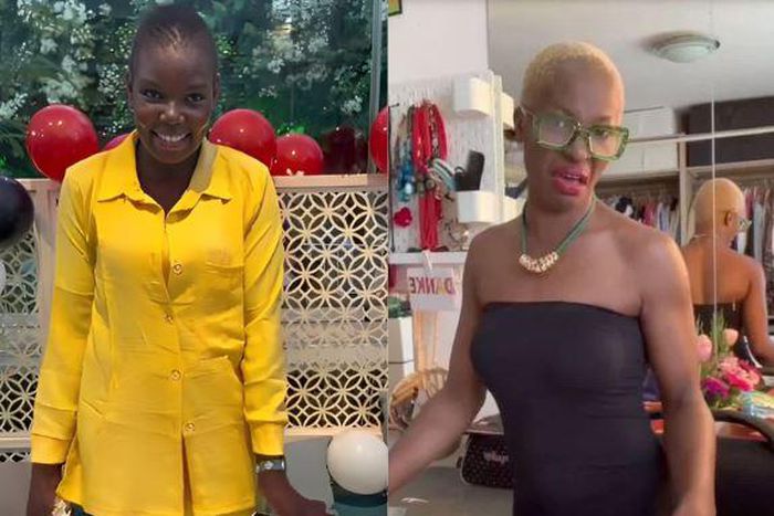 A side by side image of Rosie and Nyako