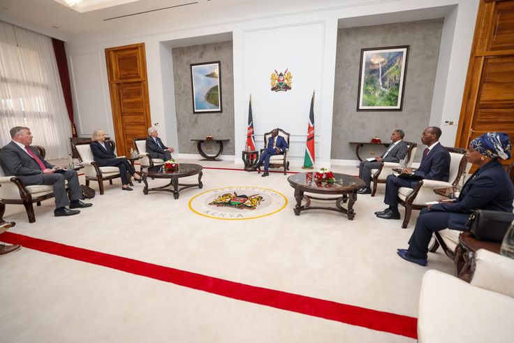 President William Ruto meeting U.S. intelligence chief and Kenyan intelligence bosses