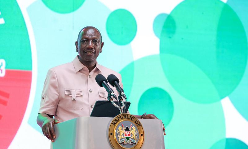 President William Ruto speaking at  the 2023 Taxpayers’ Day in Mombasa County on Friday, November 3, 2023