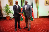 President William Ruto and Citizen TV's Sam Gituku