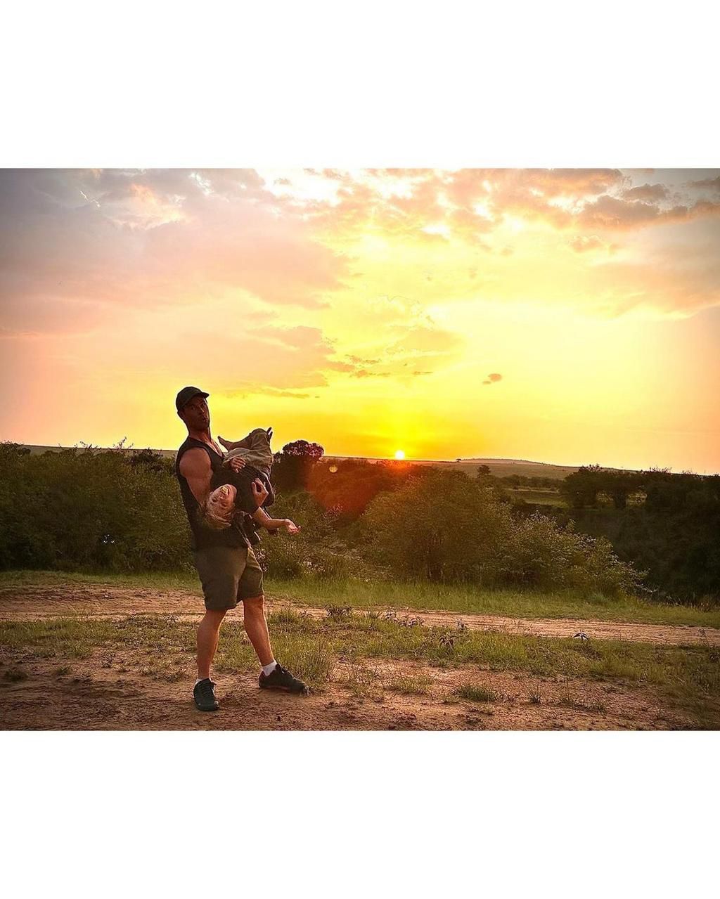 Australian actor Chris Hemsworth in Kenya