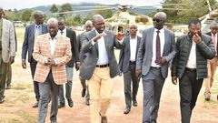 H.E President William Ruto and DP Rigathi Gachagua joined and hundreds of faithful for an interdenominational church service at Makutano in West Pokot County on April 30,2023