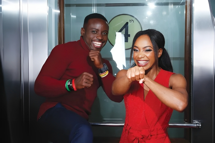 Ferdinand Omanyala and his wife Laventa Amutavi