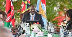 President William Ruto chairs a Cabinet meeting at State House, Nairobi.
