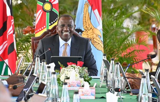 President William Ruto chairs a Cabinet meeting at State House, Nairobi.