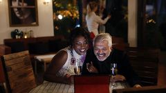 Margret Kariuki and one of the show's actors