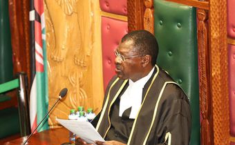 National Assembly Speaker Moses Wetangula speaking in Parliament on June 6, 2023