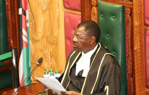 National Assembly Speaker Moses Wetangula speaking in Parliament on June 6, 2023