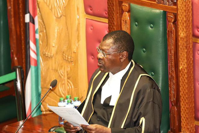 National Assembly Speaker Moses Wetangula speaking in Parliament on June 6, 2023