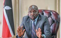 Roads & Transport Cabinet Secretary Kipchumba Murkomen in his office