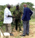 Senior Superintendent Martin Nyuguto with Inspector General Japhet Koome and DCI Amin Mohamed