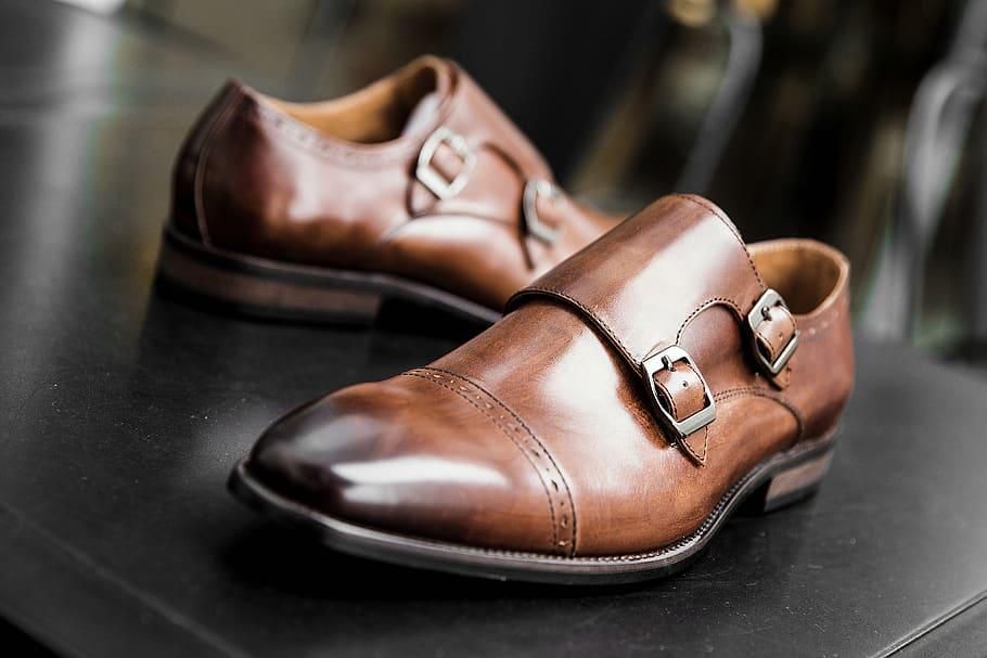 Clean leather shoes