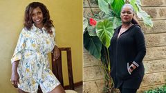 A collage of singer Sanaipei Tande and Suzzana Owiyo