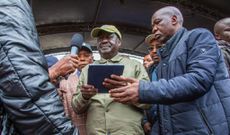Azimio leader Raila Odinga addressing a crowd at Nairobi's Kamukunji Grounds on July 7, 2023 when he unveiled the Opposition's Digital Citizens Signature Initiative