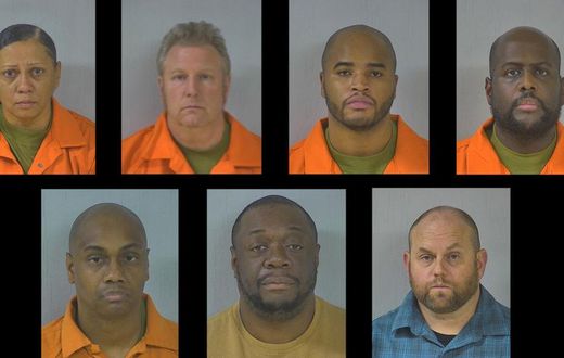 Clockwise from top left: Tabitha Renee Levere, Randy Joseph Boyer, Kaiyell Dajour Sanders, Dwayne Alan Bramble, Bradley Thomas Disse, Brandon Edwards Rodgers and Jermaine Lavar Branch.
