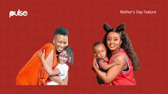 Wahu Kagwi with her 2nd born daughter Nyakio Mathenge. Nadia Mukami with her son Haseeb Kai