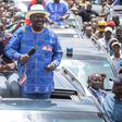 Former Prime Minister and Azimio la Umoja-One Kenya coalition leader Raila Odinga during a rally in Keroka in Kisii county on Friday, February 17, 2023