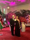 American country musician Brad Paisley with his wife Kimberly Williams during the White House State Dinner for President William Ruto and First Lady Rachel Ruto in May 2024