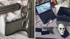 Detectives found a replica of a Glock pistol, eight used 9x19mm special cartridges, one empty pistol magazine, one white plastic face mask, two laptops suspected of being stolen property, among other items after a search in an apartment in Juja