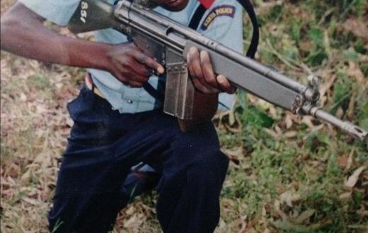 NTV Anchor Fredrick Mutuiriri during his time in the National Police Service