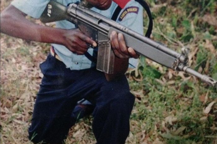 NTV Anchor Fredrick Mutuiriri during his time in the National Police Service