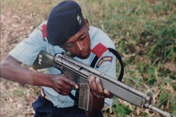 NTV Anchor Fredrick Mutuiriri during his time in the National Police Service
