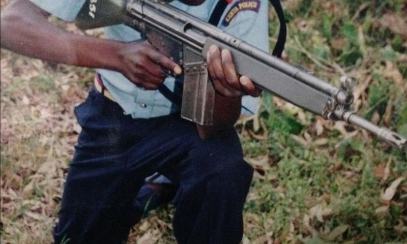 NTV Anchor Fredrick Mutuiriri during his time in the National Police Service