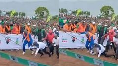 Security detail act swiftly as DP Gachagua falls during race at Tinderet Barngetuny Mountain Run