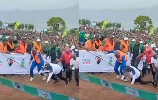 Security detail act swiftly as DP Gachagua falls during race at Tinderet Barngetuny Mountain Run