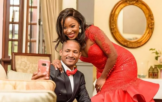 File image of Embakasi East MP, Babu Owino, and his wife Fridah Muthoni Ongili.