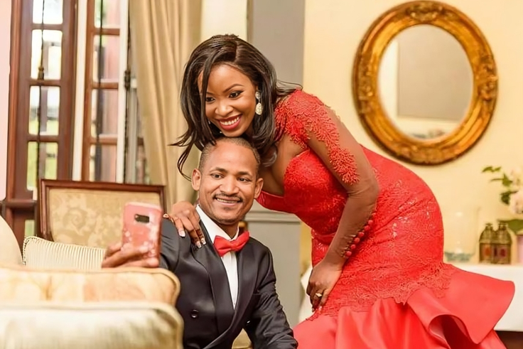 File image of Embakasi East MP, Babu Owino, and his wife Fridah Muthoni Ongili.