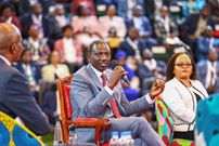 President William Ruto at the Third National Wage Bill conference at the Bomas of Kenya on April 17, 2024
