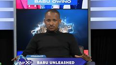 A snip image of Embakasi East MP Babu Owino when he appeared on Wabebe XP show hosted by Willys Raburu