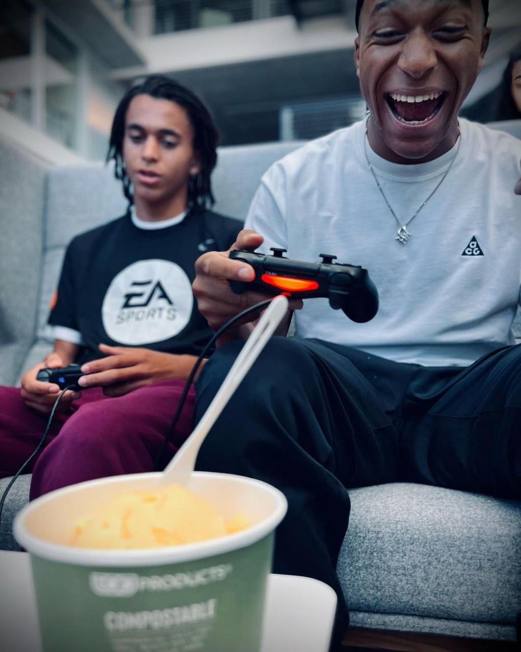 Kylian Mbappe playing FIFA