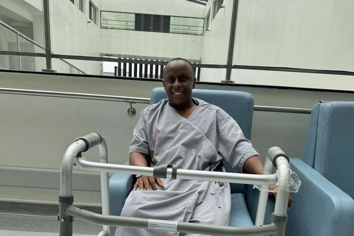 Kenyan producer Philip Karanja 'Director Phil' in the hospital after an accident in July 2024.