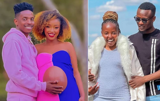 From left: Eric Omondi & fiancée Lynne, Eve Mungai & boyfriend Director Trevor
