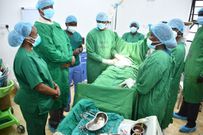 Uthiru Muthua Level 3 Hospital theatre team led by General Surgeon Dr. Simon Tinega.