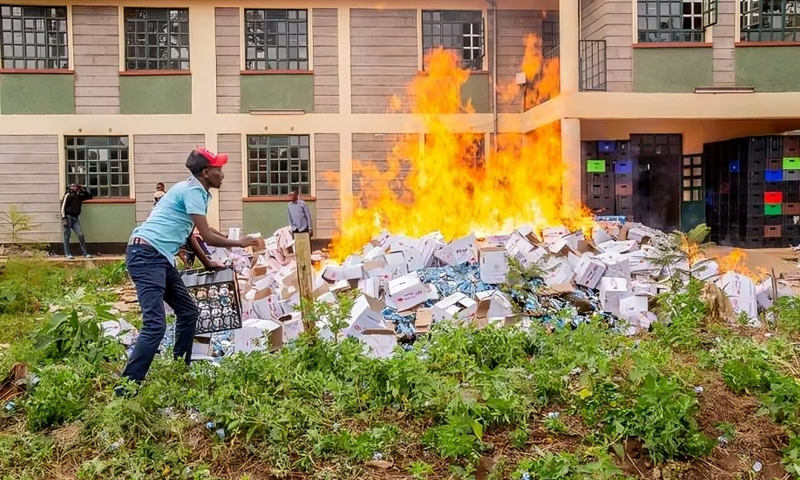 MPs lead residents in destroying seized alcohol worth Sh6 million in Mathira