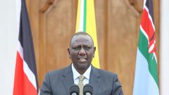 President William Ruto making an address at State House on September 27, 2022