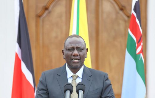 President William Ruto making an address at State House on September 27, 2022
