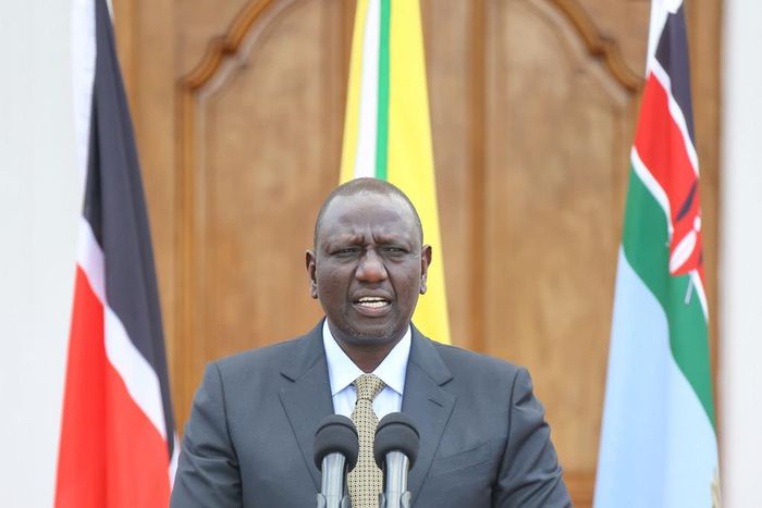 President William Ruto making an address at State House on September 27, 2022